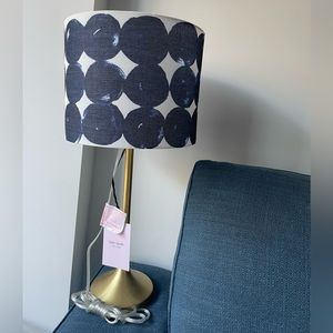 Kate Spade Gold Lamp - Blue Circles